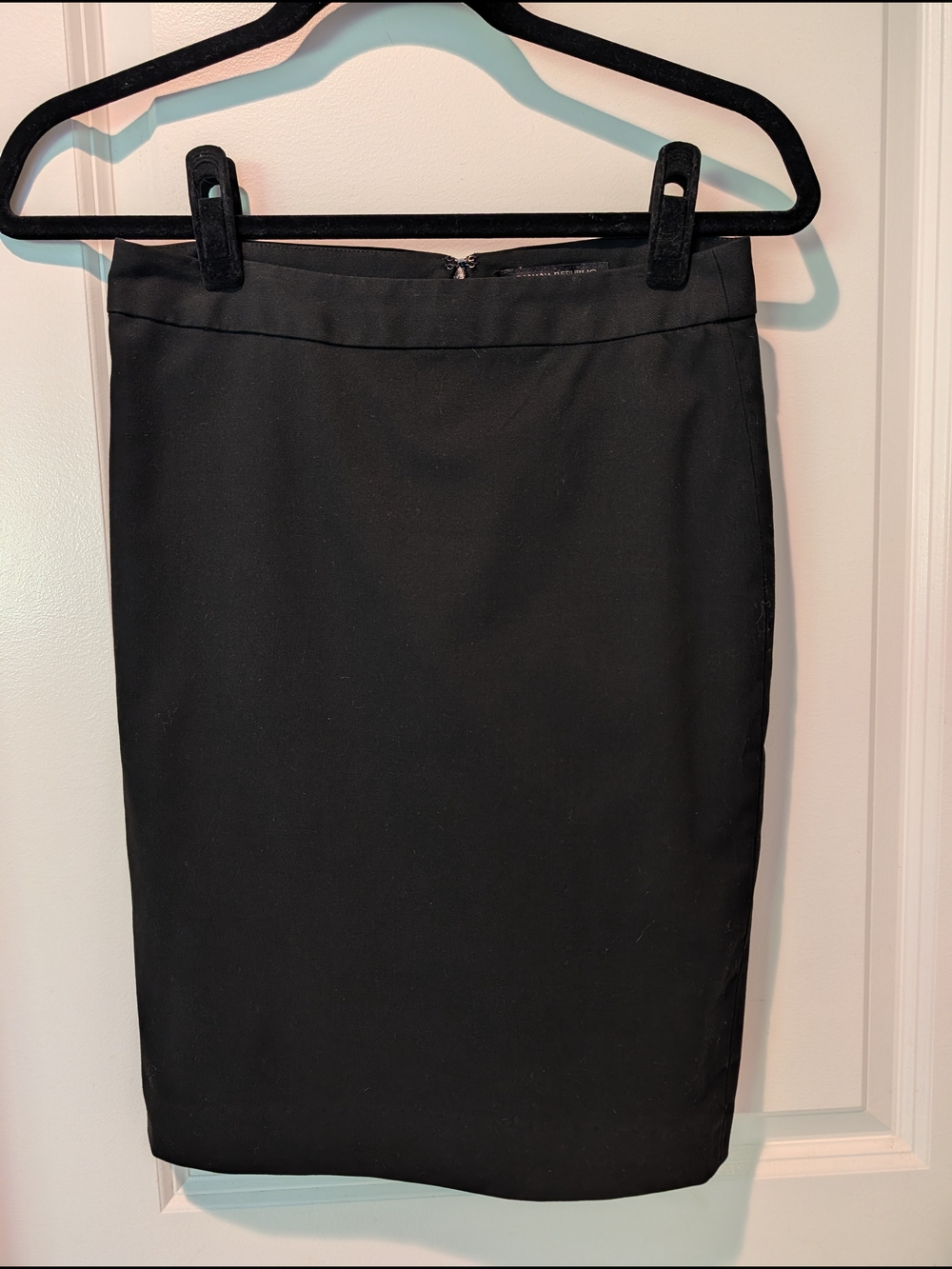 Banana Republic Black Pencil Skirt 0P Petite Fully Lined Stretch